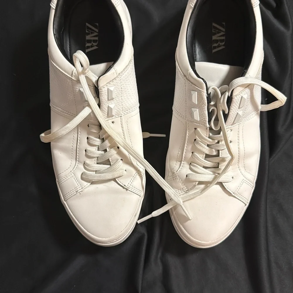 Zara Men's White Sneakers